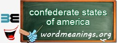 WordMeaning blackboard for confederate states of america